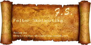 Felter Skolasztika névjegykártya